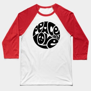 Peace and Love Baseball T-Shirt